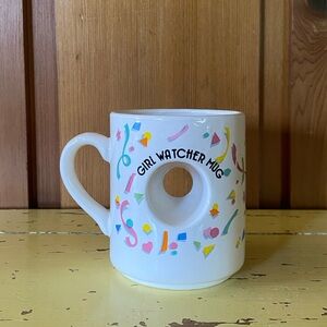 Vintage Novelty Made In Japan Girl Watcher Mug